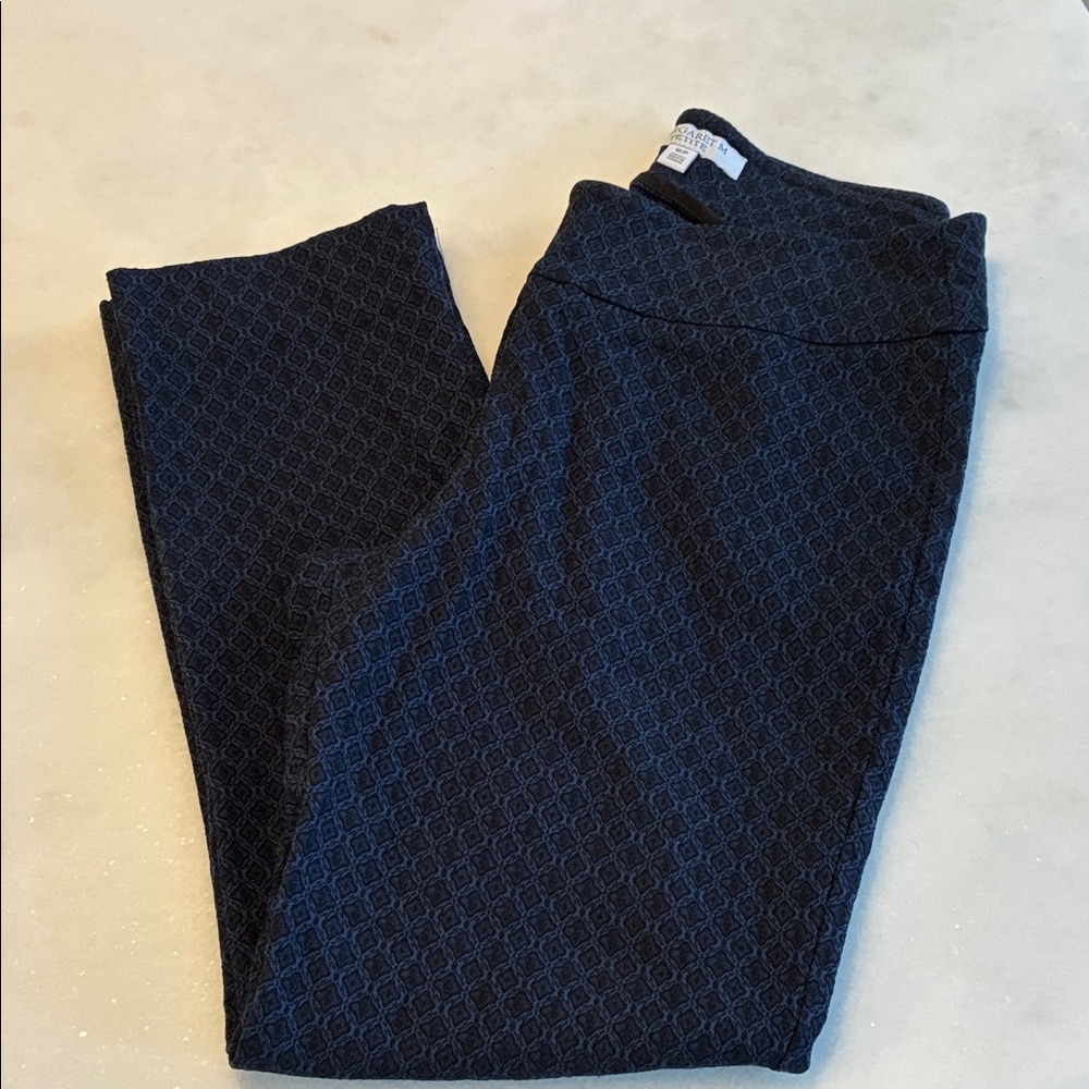 Margaret M Dark Blue Geometric Pants